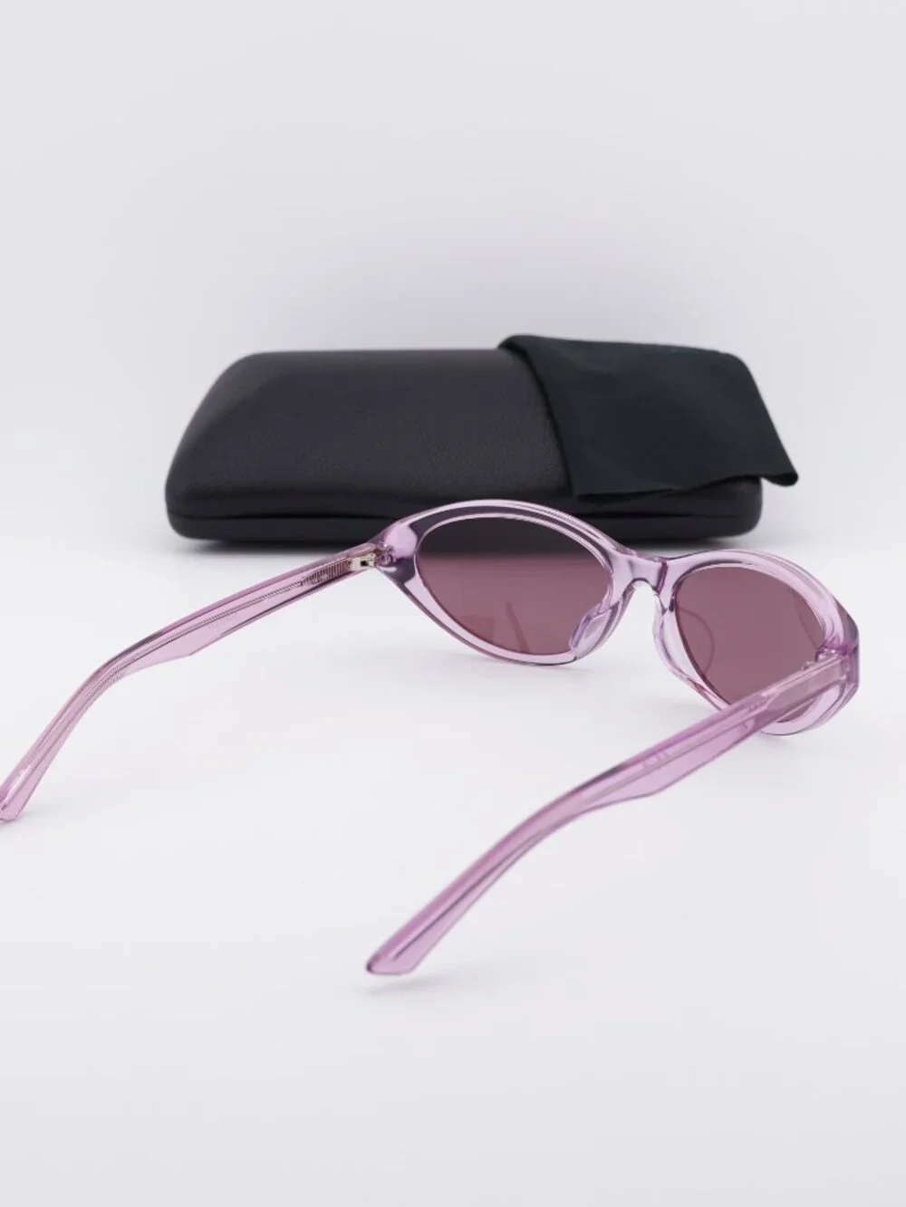 Balenciaga BB0404SK 004 Cat Eye Sunglasses - Shiny Violet/ Violet